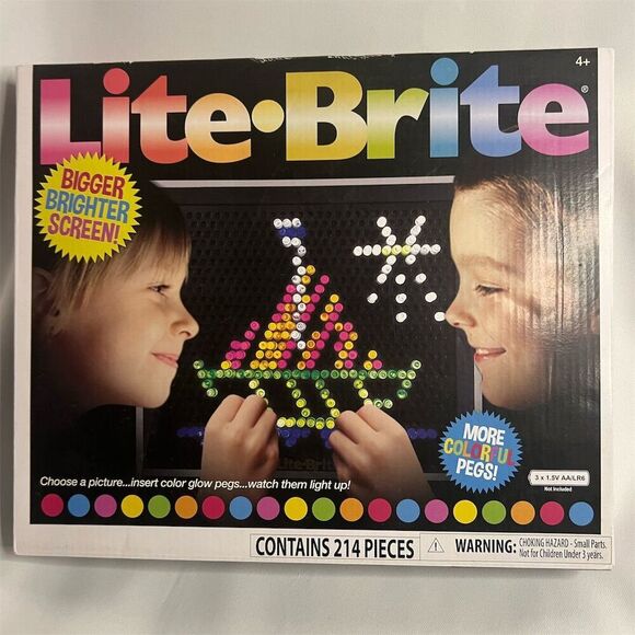 Lite-Brite Other - Lite-Brite 2019 Hasbro Toy 214 Pieces Bigger Brighter Screen 4+